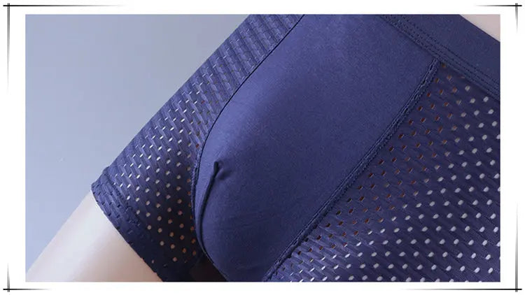 4er-Pack Herren-Boxershorts: Bambusunterwäsche mit Perforationen, große Größen (5XL, 6XL, 7XL)