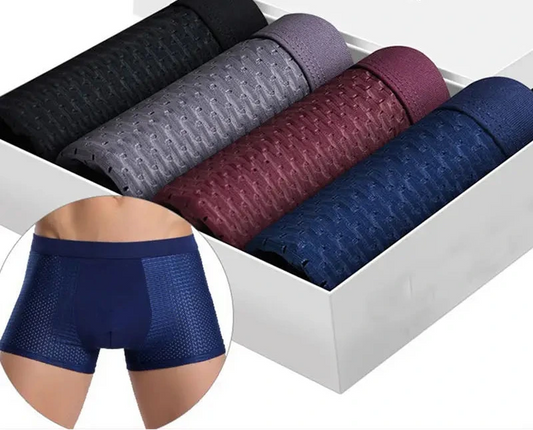 Lot de 4 boxers pour homme en bambou perforé