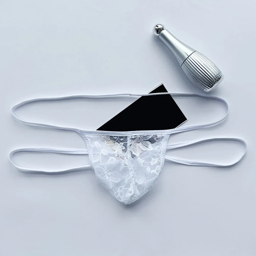String Homme Dentelle Transparente – Taille Basse Sexy
