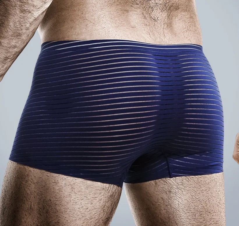 Boxers Homme Sexy en Mesh – Sans Coutures, Respirants, Fins, Été, Unis, Grande Taille, Caleçons Slips Sous-vêtements