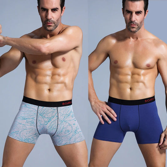 Lot de 5 boxers homme en coton : sous-vêtements sexy, shorts confortables, set familial