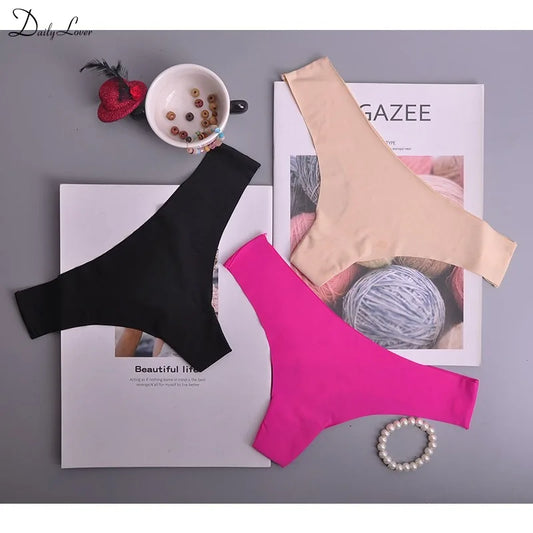 Culotte Sexy Femme en Soie 1 Pièce - Ultra-Fine, Viscose Sans Coutures, Taille Basse avec Volants, Lingerie Confort Été