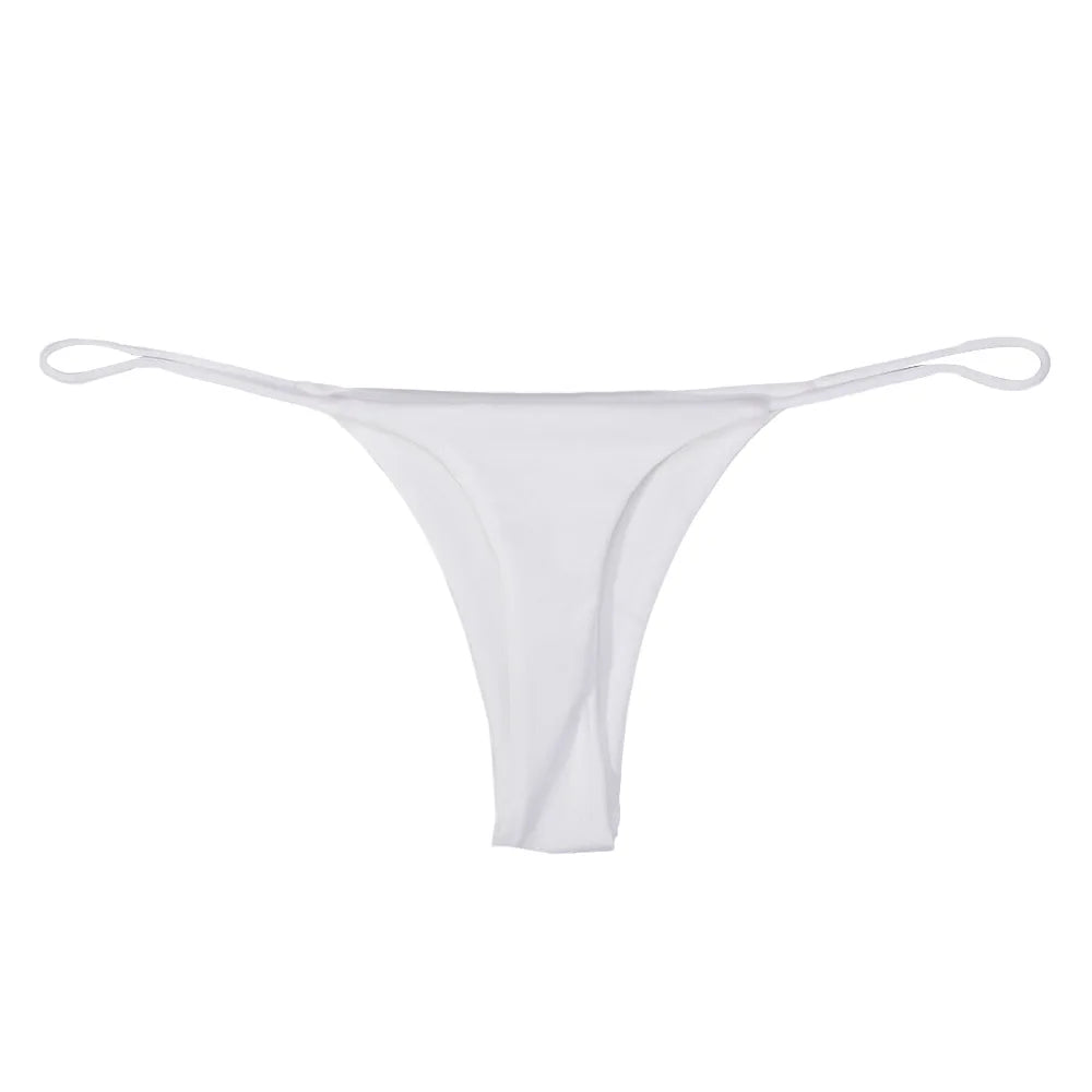 Culotte sexy pour femmes S-XL, bikini en coton fin, sous-vêtements à fines bretelles, strings et tangas.