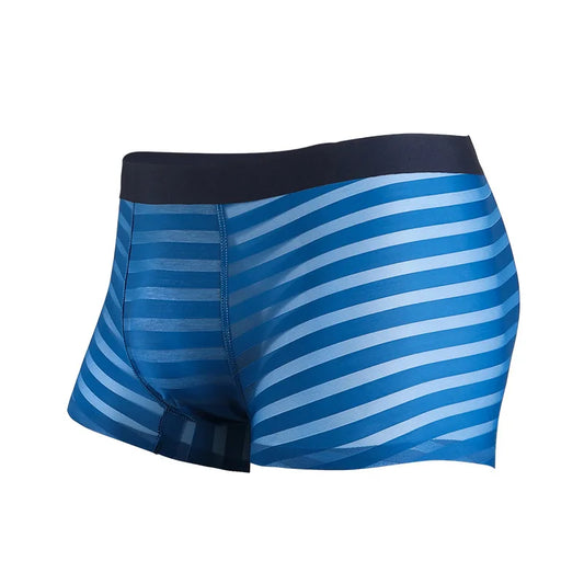 Boxer Homme – Shorty Transparent en Soie Glacée, Respirant avec Poche de Maintien
