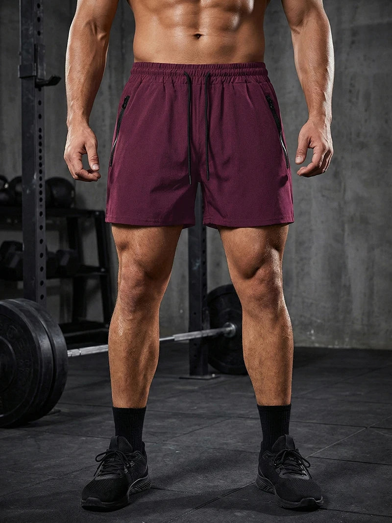 Short de Sport Homme 2-en-1 – Léger, Stretch & Séchage Rapide avec Poches Zippées