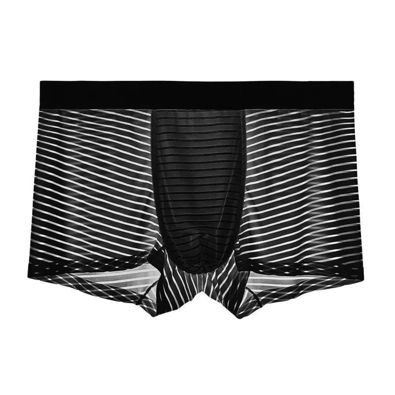 Boxers Homme Sexy en Mesh – Sans Coutures, Respirants, Fins, Été, Unis, Grande Taille, Caleçons Slips Sous-vêtements