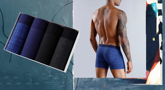 Lot de 6 boxers blancs homme en coton : sous-vêtements masculins, sexy, trunks, cadeau