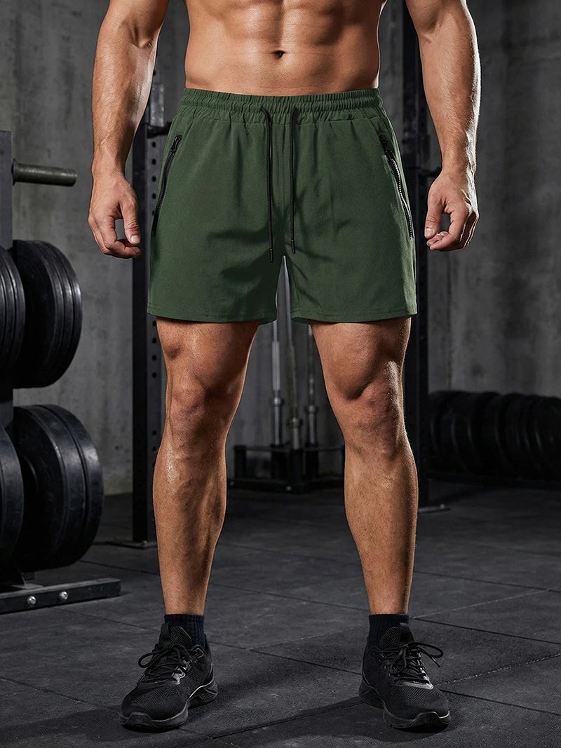 Short de Sport Homme 2-en-1 – Léger, Stretch & Séchage Rapide avec Poches Zippées