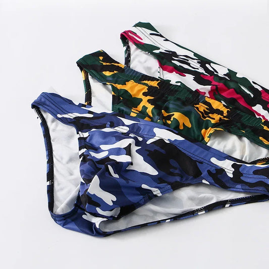 Sous-vêtements homme short fashion ample anti-usure slip triangle camouflage sport décontracté