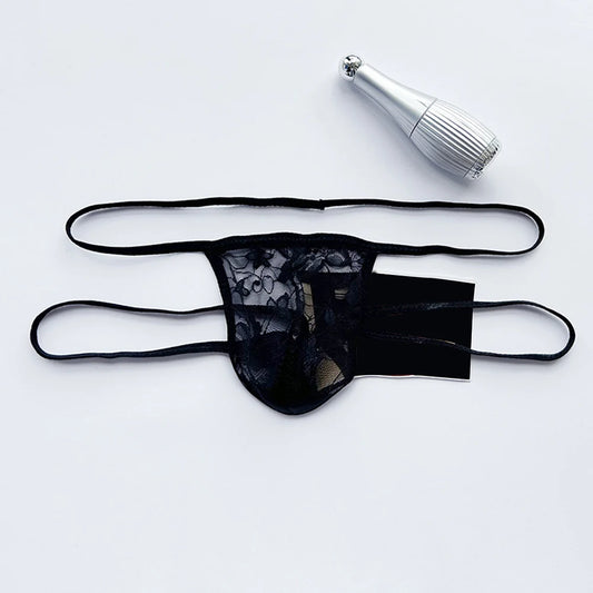 String Homme Dentelle Transparente – Taille Basse Sexy