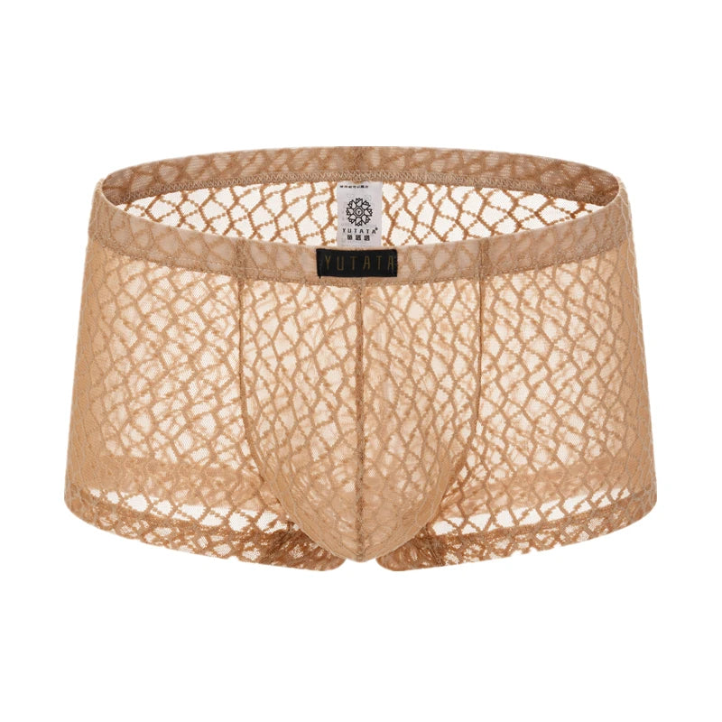 Boxer en Dentelle pour Homme – Sexy, Transparent et Respirant avec Poche U