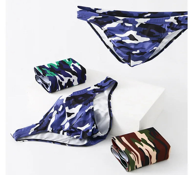 Sous-vêtements homme short fashion ample anti-usure slip triangle camouflage sport décontracté