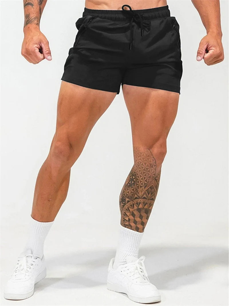 Short de Sport Homme 2-en-1 – Léger, Stretch & Séchage Rapide avec Poches Zippées
