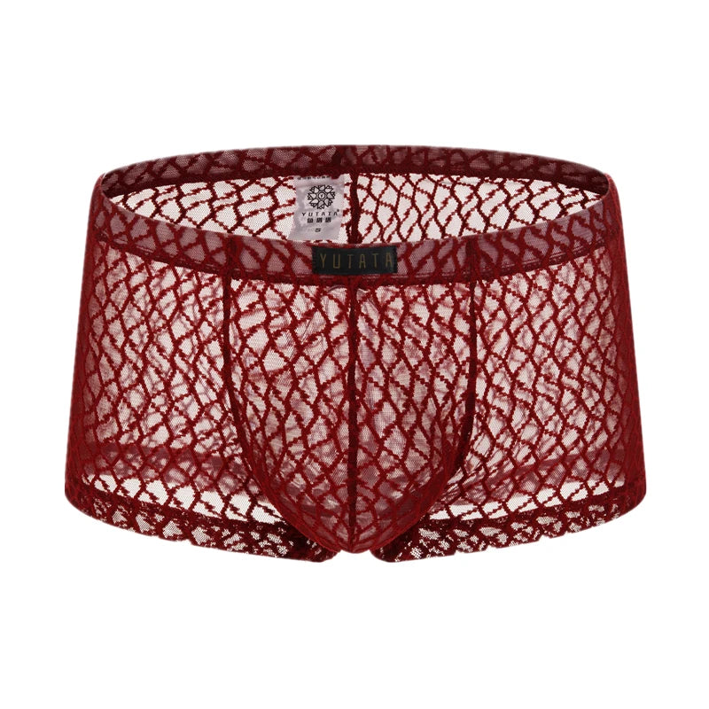 Boxer en Dentelle pour Homme – Sexy, Transparent et Respirant avec Poche U