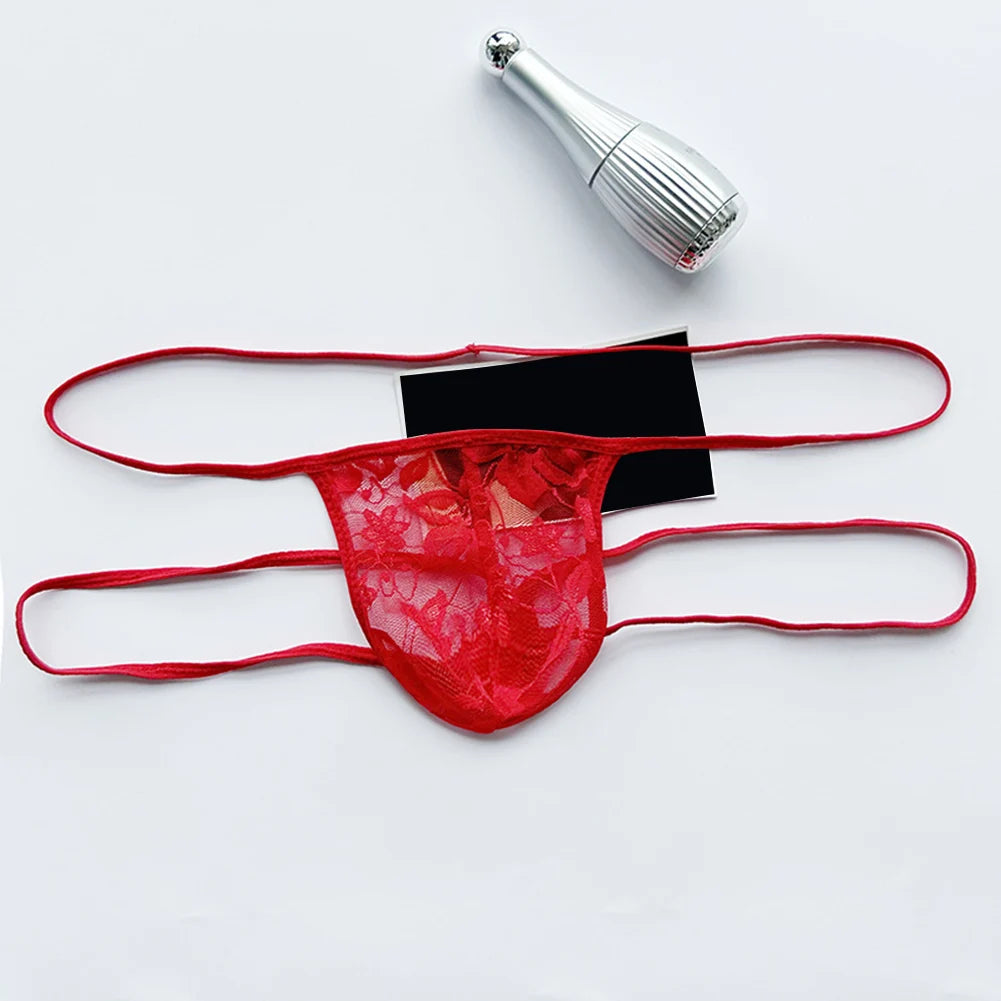 String Homme Dentelle Transparente – Taille Basse Sexy